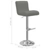 vidaXL Sgabelli da Bar 2 pz Grigi in Similpelle