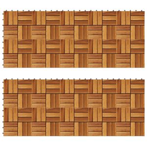 vidaXL Listelli per Pavimento 30x30 cm in Legno di Acacia 20pz