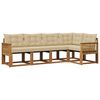 vidaXL Set di divani da esterno con cuscino 5 pcs Naturale e Beige