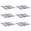 vidaXL Cuscini per Sedia 6 pz a Quadri Grigi 50x50x4 cm Tessuto Oxford