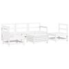 vidaXL Set Divani da Giardino 6 pz Bianco in Legno Massello di Pino