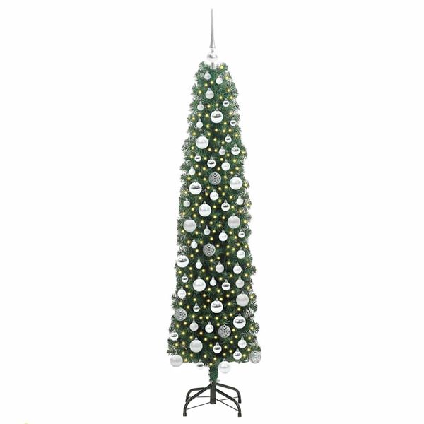 vidaXL Albero di Natale artificiale con 300 LED Verde 180 cm
