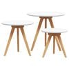 vidaXL Tavolino da salotto 3 pz Marrone 50 x 50 x 46 cm