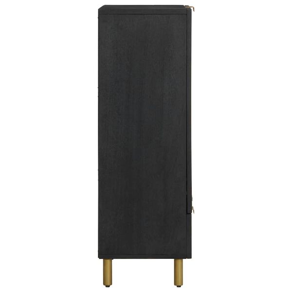 vidaXL Credenza Nera 60x33x100 cm in Legno Multistrato