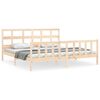 vidaXL Giroletto senza Materasso 200x200 cm in Legno Massello di Pino