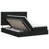 vidaXL Letto con Contenitore con testiera Nero 200 x 200 cm Tessuto
