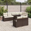 vidaXL Set di divani con cuscino 9 pcs Marrone e Crema polyrattan
