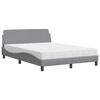 vidaXL Letto con Materasso Dover Grigio Chiaro 120x200cm Tessuto