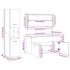 vidaXL Set Mobili da Bagno 4 pz Grigio Cemento in Legno Multistrato