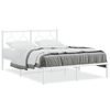 vidaXL Giroletto con Testiera Metallo Bianco 140x190 cm