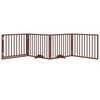 vidaXL Cancelletto per cani con porta pieghevole 4 pannelli marrone 320 cm in legno di pioppo