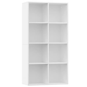 vidaXL Libreria/Credenza Bianca 66x30x130 cm in Legno Multistrato