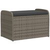 vidaXL Cassapanca con Cuscino Grigia 80x51x52 cm in Polyrattan