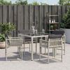 vidaXL Sedie da Giardino con Cuscini 4 pz Grigio Chiaro in Polyrattan
