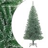 vidaXL Albero di Natale Artificiale con Neve Fioccata Verde 180 cm