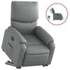 vidaXL Poltrona Alzapersona Reclinabile Grigio in Similpelle