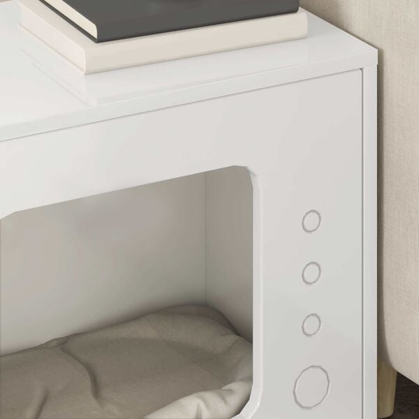 vidaXL Casa per Gatti Bianco Lucido 51 x 30 x 42,5 cm