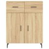 vidaXL Credenza Rovere Sonoma 69,5x34x180 cm in Legno Multistrato