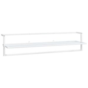 vidaXL Portasciugamani Bianco 95x25x22 cm in Ferro