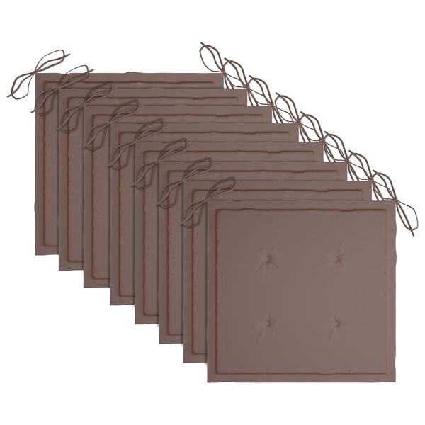 vidaXL Sedie da Pranzo da Esterni con Cuscini 8 pz Massello di Acacia