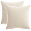 vidaXL Federa 2 pz HEERLEN Crema 40 x 40 cm Tessuto Chenille