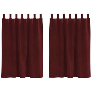 vidaXL Tende oscuranti 2 pcs Rosso Vino 140 x 140 cm Velluto
