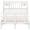 vidaXL Letto Libreria senza Materasso Bianco 135x190 cm Legno di Pino
