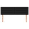 vidaXL Testiera Nera 144x5x78/88 cm in Tessuto