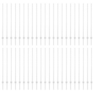 vidaXL Palo della recinzione 44 pcs Argento 180 cm Acciaio