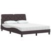 vidaXL Letto con Materasso Marrone Scuro 140x200cm Tessuto