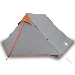 vidaXL Tenda da Campeggio 2 Persone Grigio Impermeabile