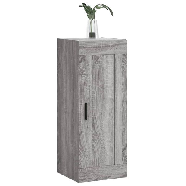 vidaXL Mobile a Parete Grigio Sonoma 34,5x34x90 cm Legno Multistrato