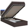 vidaXL Letto Ottomano con Materasso e LED Marrone Scuro 100 x 200 cm