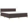 vidaXL Letto a molle con materasso Marrone Scuro 180 x 200 cm Tessuto