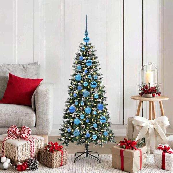 vidaXL Albero di Natale artificiale con 150 LED Verde 50 x 50 x 120 cm