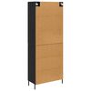vidaXL Credenza Rovere Nero 69,5 x 34 x 180 cm Legno multistrato