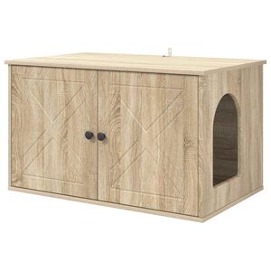 vidaXL Casa per Gatti Sonoma 85 x 55 x 50,5 cm Legno ingegnerizzato