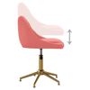 vidaXL Sedie da Pranzo Girevoli 2 pz Rosa in Velluto
