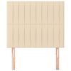 vidaXL Testiera Crema 100x5x118/128 cm Tessuto