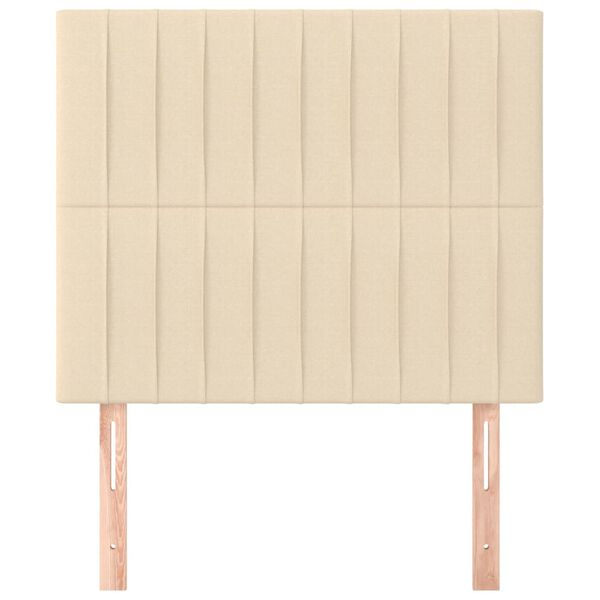 vidaXL Testiera Crema 100x5x118/128 cm Tessuto