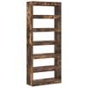 vidaXL Armadio per Libri con lo scaffale Rovere fum&eacute; 80 x 30 x 198 cm