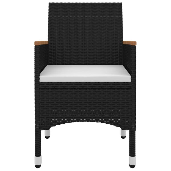 vidaXL Set da Pranzo per Giardino 5 pz con Cuscini Polyrattan e Vetro