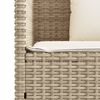 vidaXL Panca da Giardino con Cuscini Beige in Polyrattan