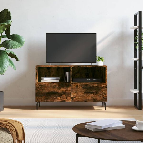 vidaXL Mobile Porta TV Rovere Fumo 80x36x50 cm in Legno Multistrato