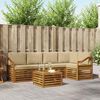 vidaXL Set divani 6 pcs Naturale e Beige Legno di Acacia Massello
