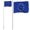 vidaXL Asta e Bandiera Europa 6,08 m Alluminio