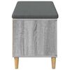 vidaXL Panca per ingresso con cuscino Grigio Sonoma 60 x 38 x 46 cm