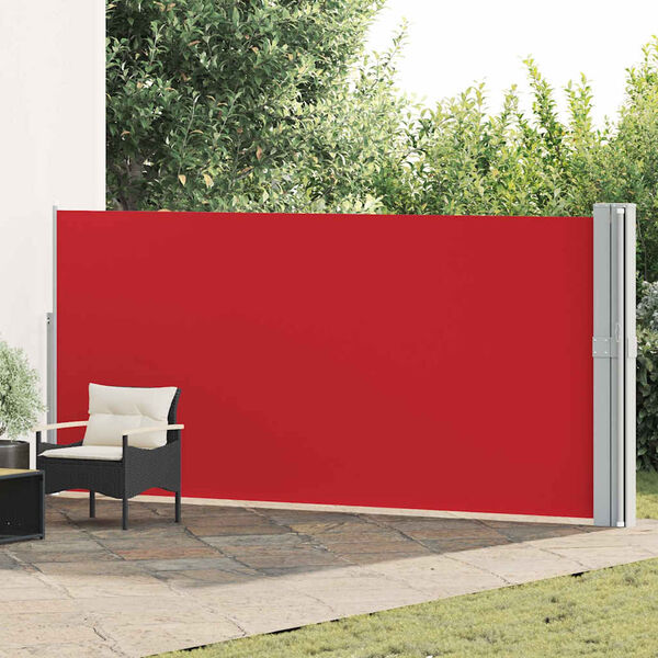 vidaXL Tenda Laterale Retrattile per Patio 170x1200 cm Rossa