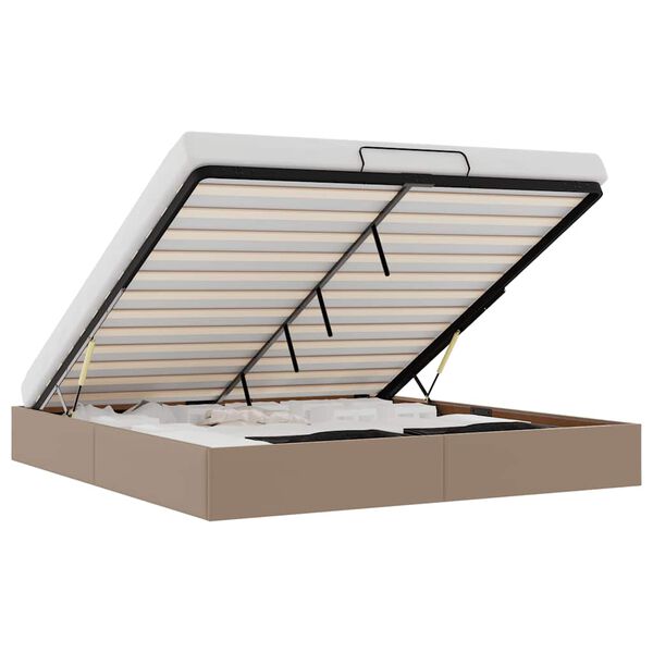 vidaXL Struttura Letto Pouf senza Materasso 180x200 cm Similpelle