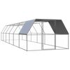 vidaXL Pollaio per Esterni 3x12x2 m in Acciaio Zincato